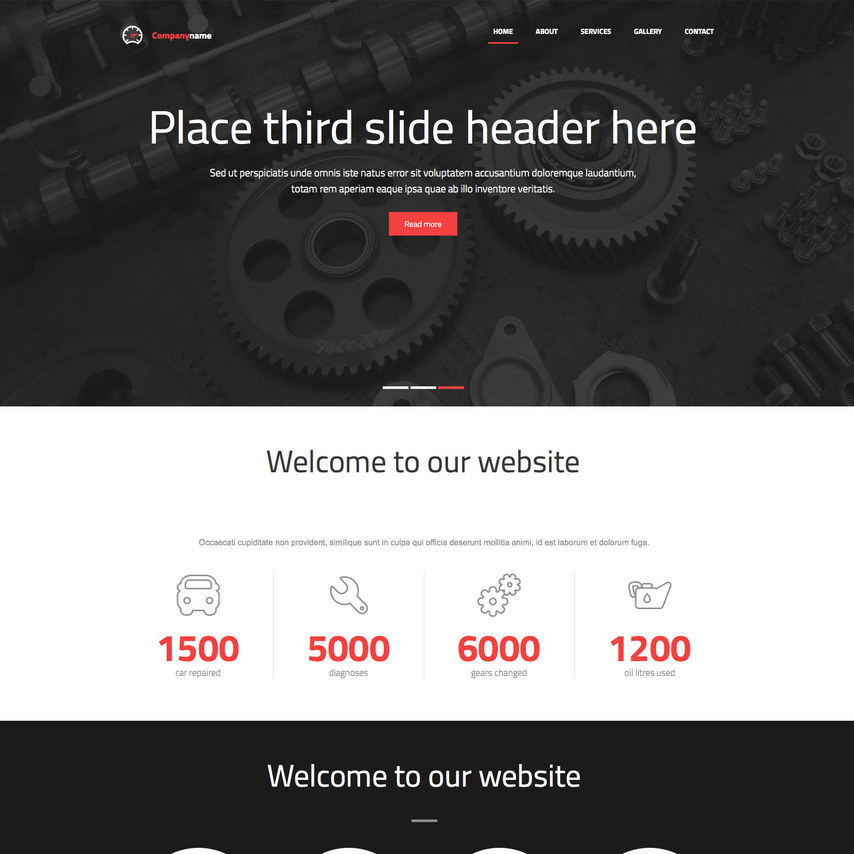 Steel Car Workshop Free Responsive Website Template