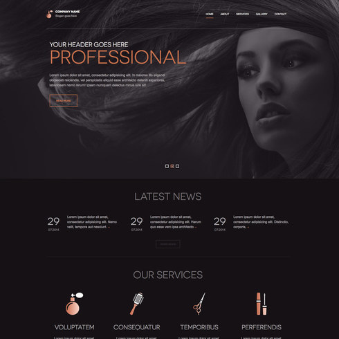 Sleek Beauty Salon Free Responsive Template