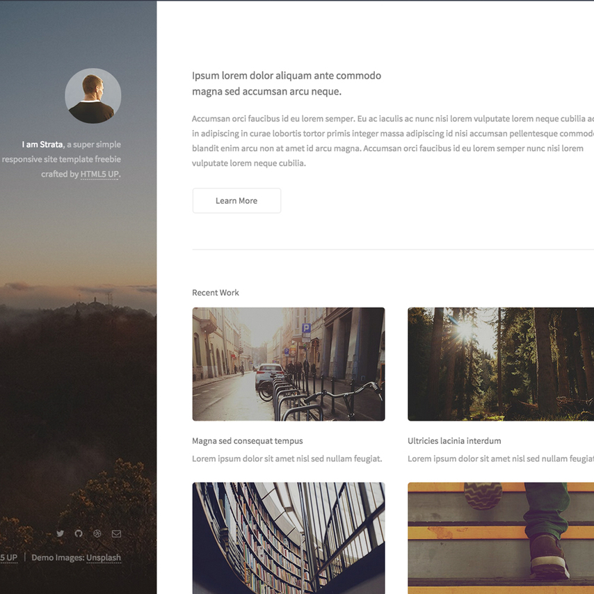 Free Strata Responsive Website Template