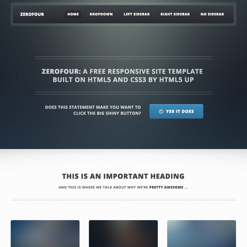 Zerofour Responsive Website Template