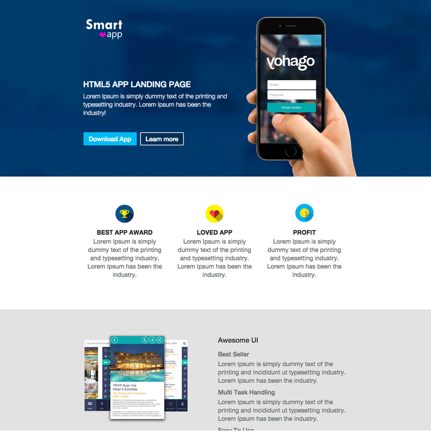 SmartApp Free Responsive Website Template