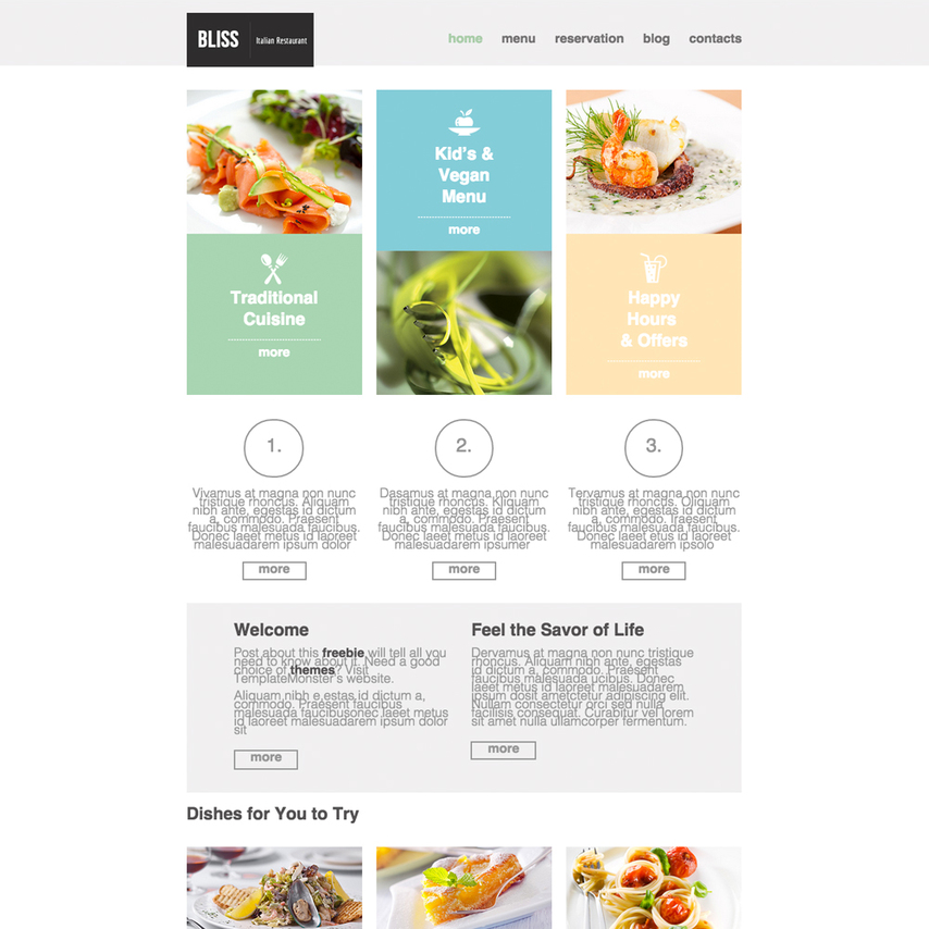 Gourmet Place Responsive Website Template