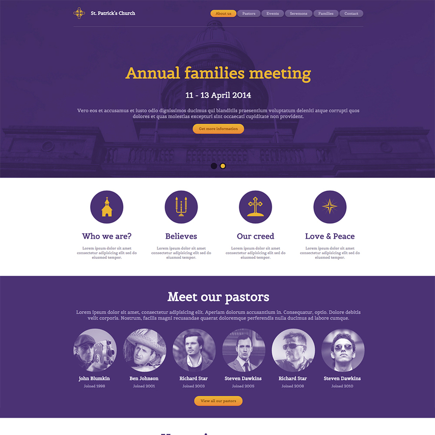 St Patrick #39 s Church Free Responsive Website Template