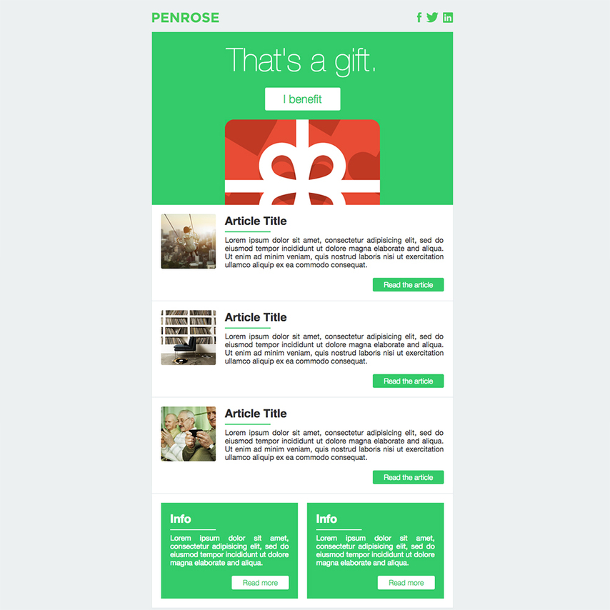 penrose free responsive email template