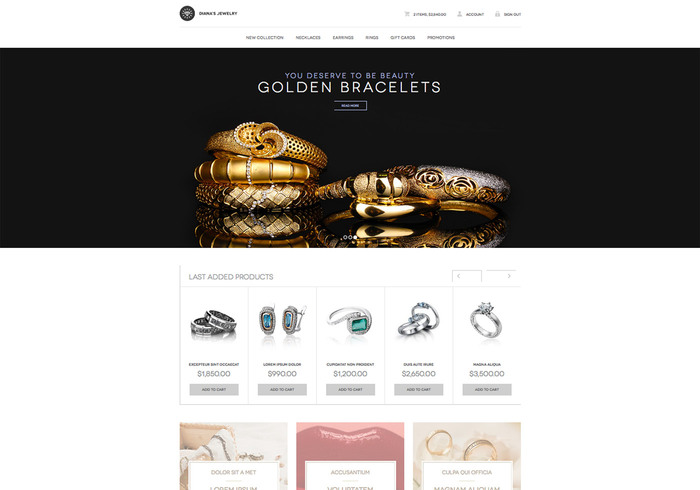 Diana's Jewelry Responsive Wordpress Theme